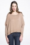 Poncho sweater w outside seams (long sleeve) - Camel Joseph Saba Poncho sweater w outside seams (long sleeve) - Camel Joseph Saba